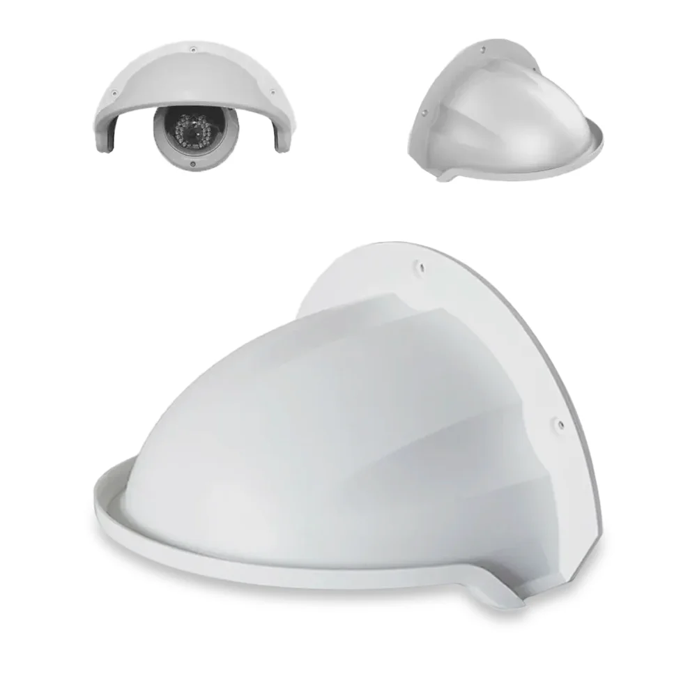 Angoily Cubierta Protectora Para Cámara Exterior – Techo Resistente, Plástico Duradero, Protege Del Sol Y La Lluvia, Fácil Instalación, Color Blanco, Tamaño 29x20.5x15.7 Cm