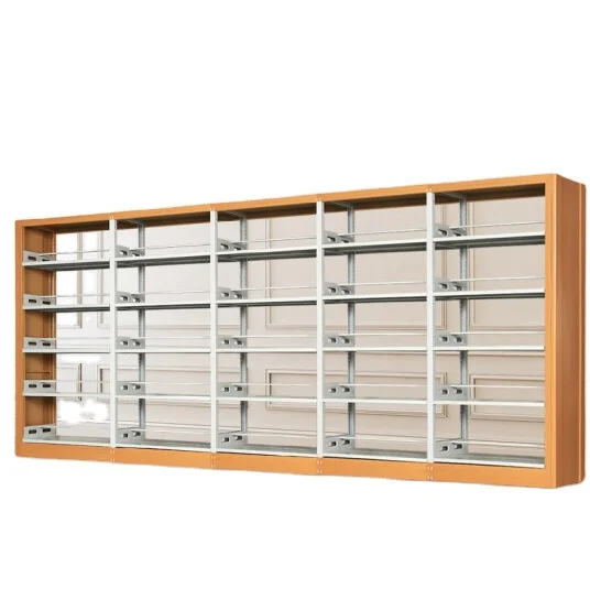 Superior Quality Library Book Shelf Vertical Plate Style 6 Layer Double Side Steel School Book Shelf