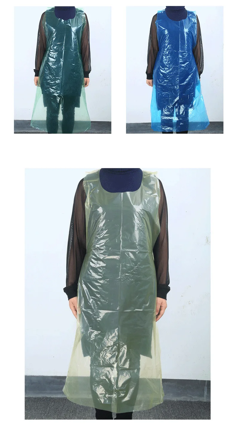Environmental Cpe Disposable Plastic Apron Without Sleeve Medical