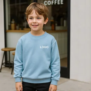 Custom Kids Sweatshirt Logo Printing Long Sleeve Pullover for Boys OEM ODM Personalized Cotton Fleece Top Factory Direct