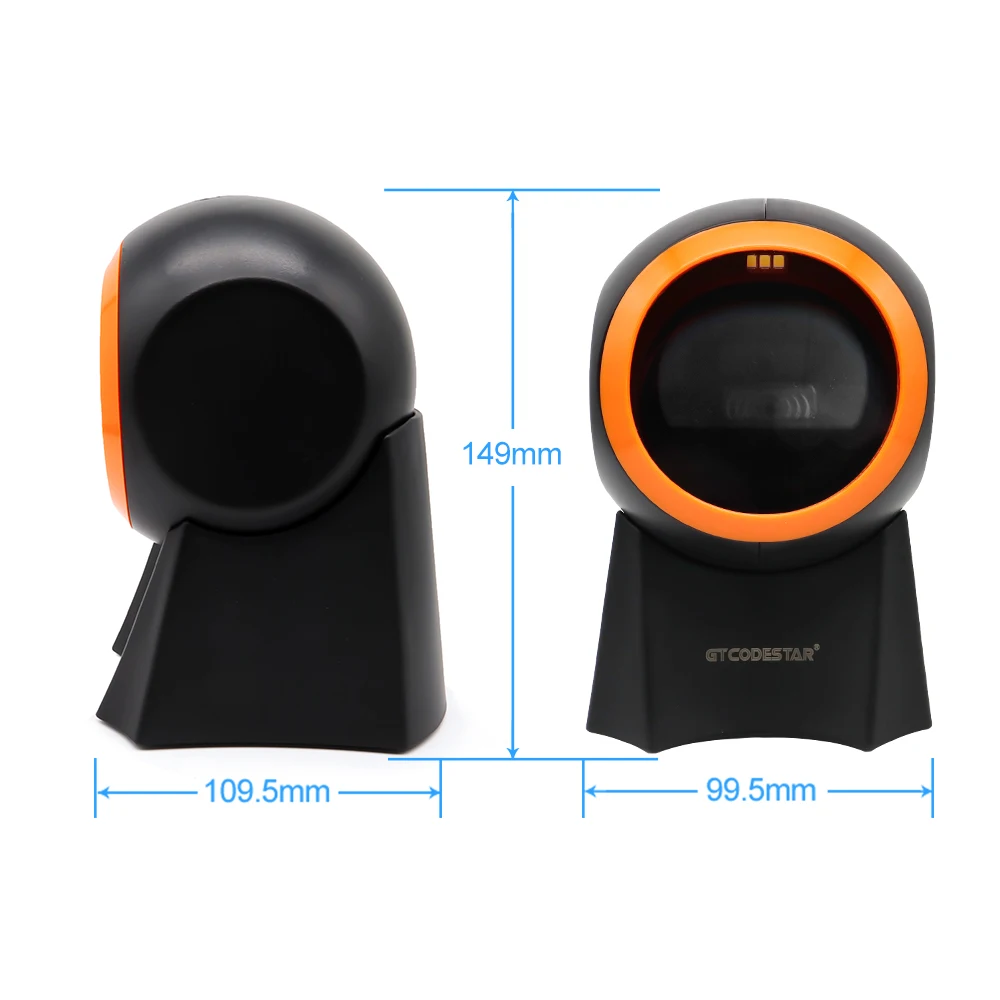Xincode Automatic Sensing Scan 1D 2D QR Code Scanner Desktop  Barcode Scanner for Supermarket GT-8800E