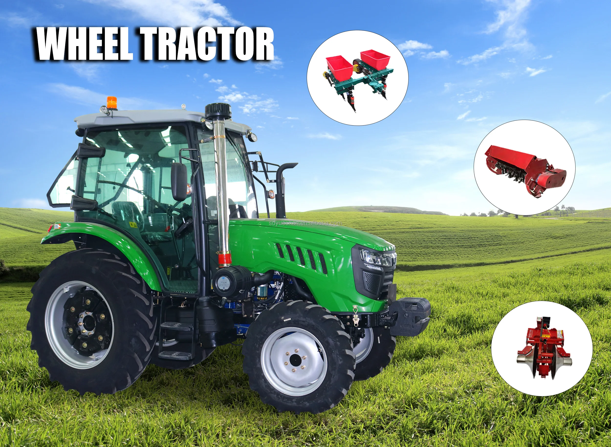 Yueshan Factory Wholesale Tractors 4x4 90hp 100hp 120hp Diesel Engines