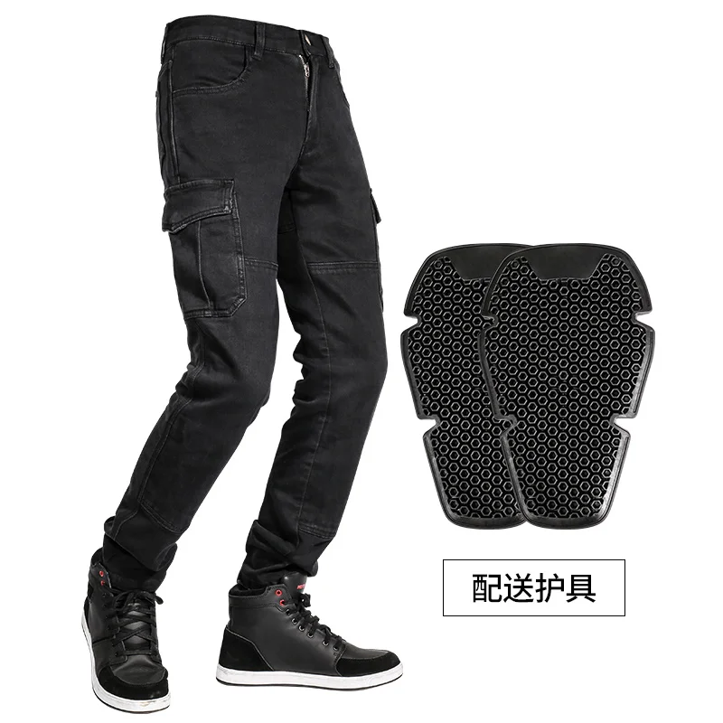 Брюки MOTOWOLF мужские мотоциклетные с подкладкой, непромокаемые джинсы для мотокросса, для езды на мотоцикле