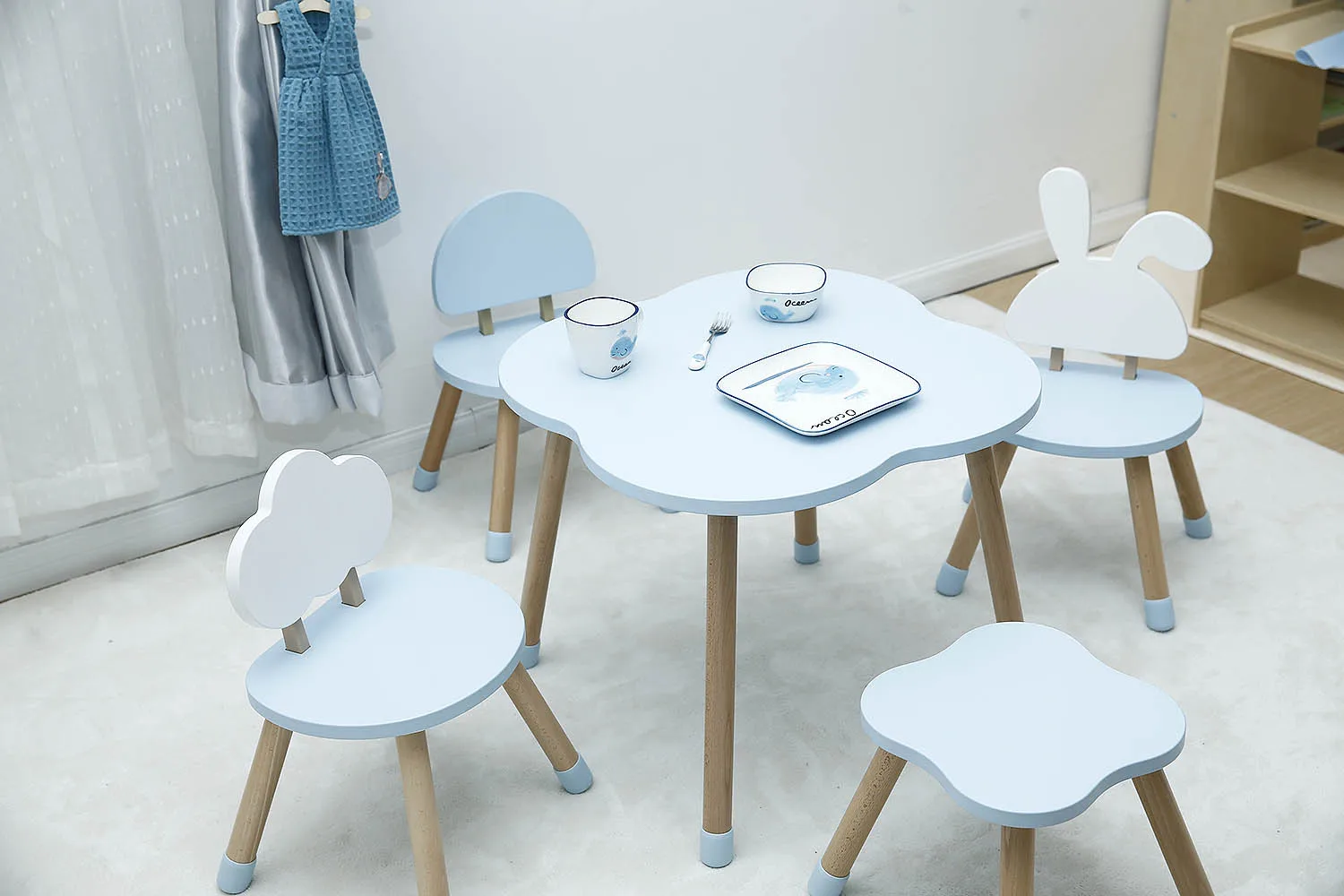 Daycare Montessori Toddler Kids Wooden Study Children's Drawing Table