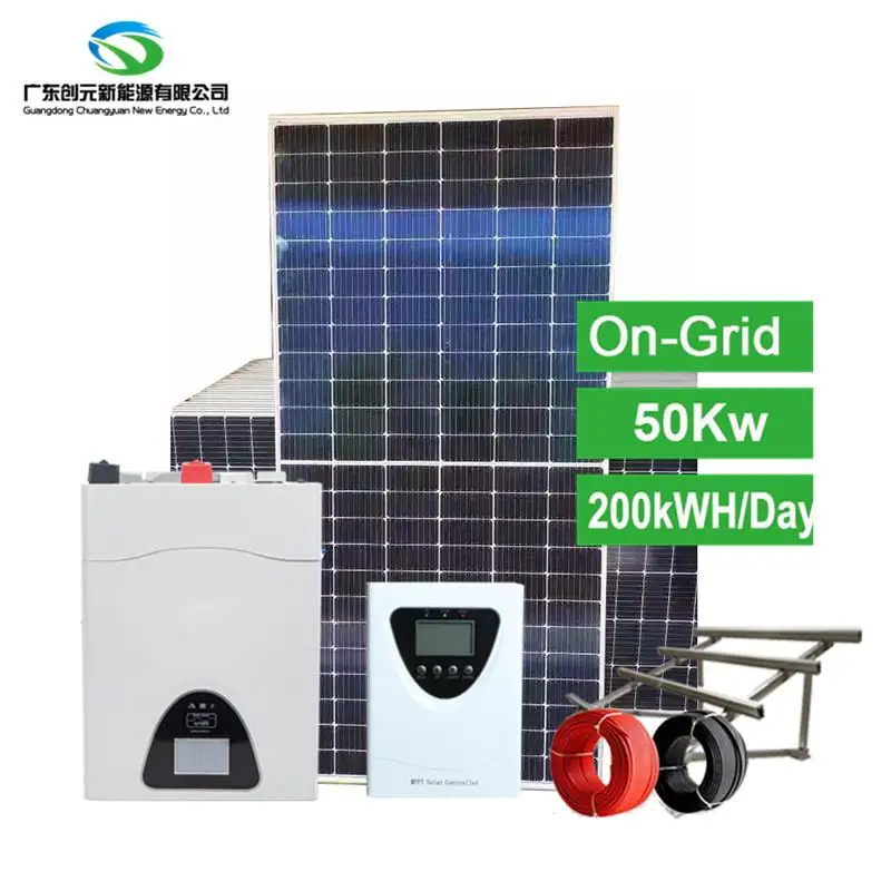 Three Phase Pv System On Grid Solar System 40kw 50kw 100kw Solar System Commercial Use 50kva 100kva