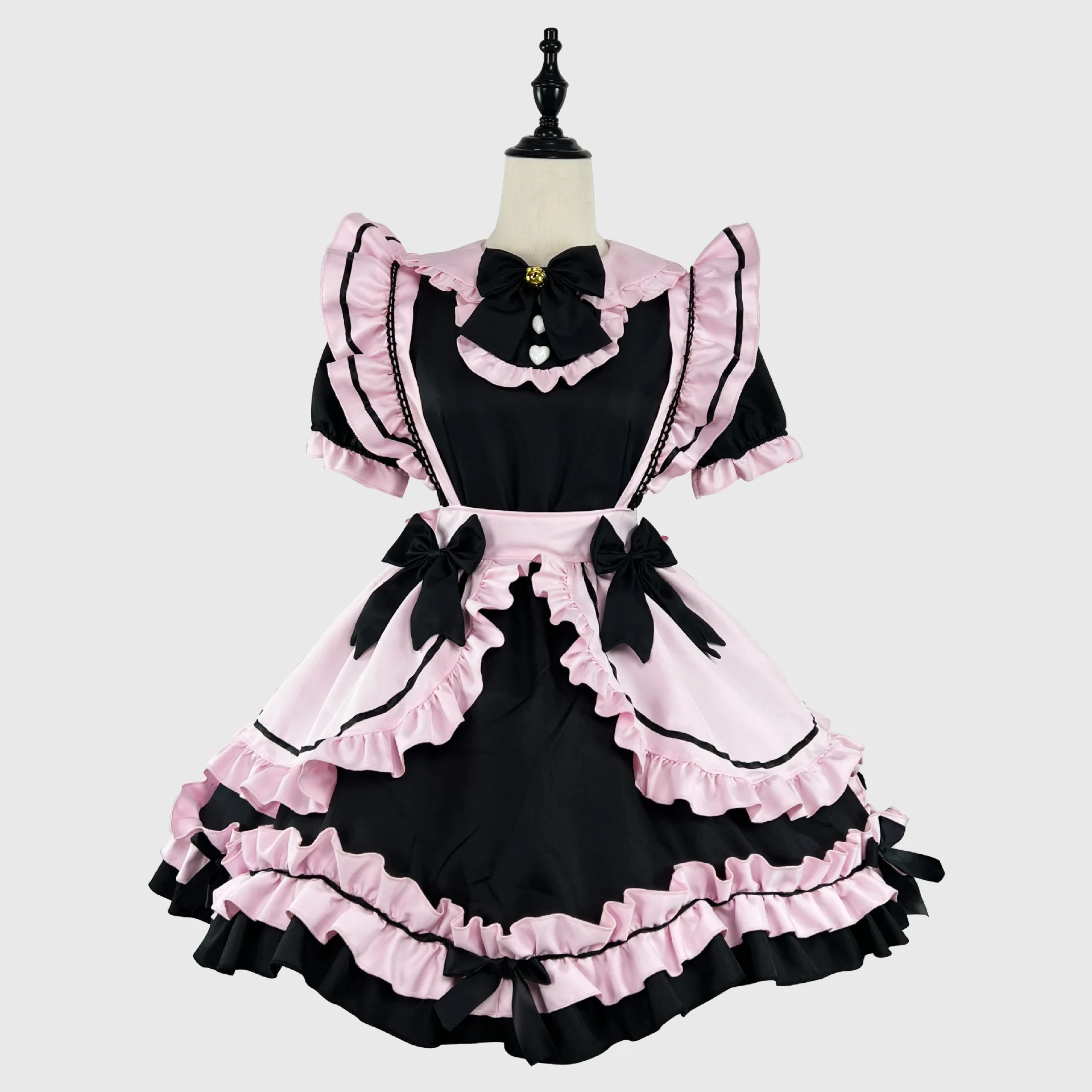 White Cosplay Japanese Inspired Maid Costume Nightwear with Panty