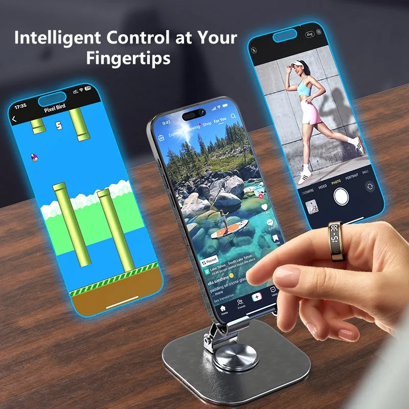 Anillo inteligente Yawell R11C, rastreador de actividad física, frecuencia  cardíaca, oxígeno en sangre, anillo inteligente para hombres, salud,