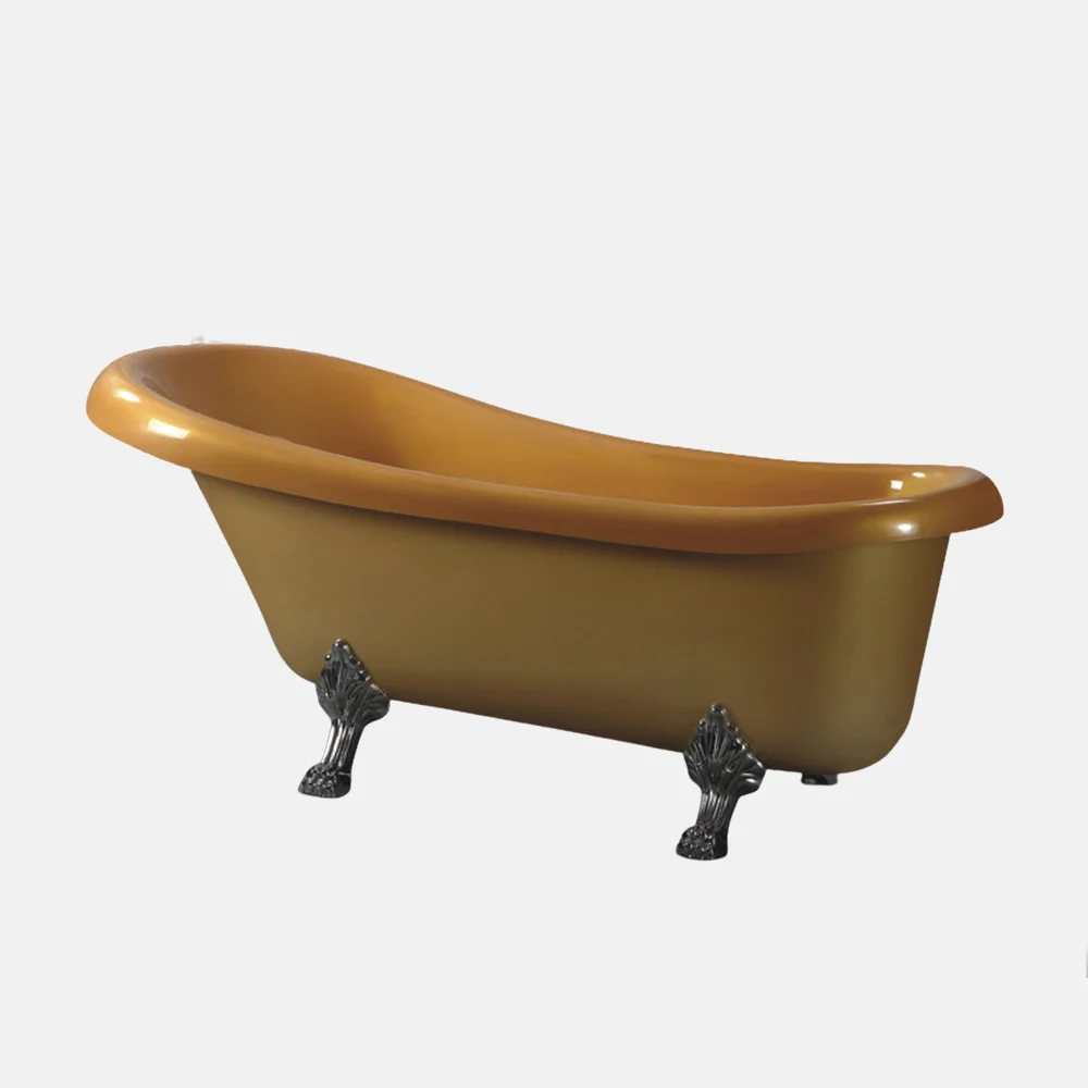 Indoor Solid SurfaceFreestandingMoveable  Bathtub For Adult Customized Color Bathtub With Faucet Freestanding Bathtub