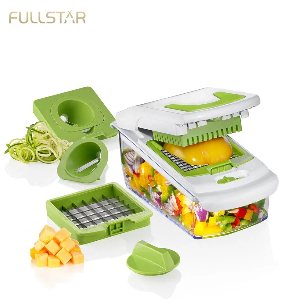 Fullstar Vegetable Chopper: Pro Food Chopper with Spiralizer and Container  