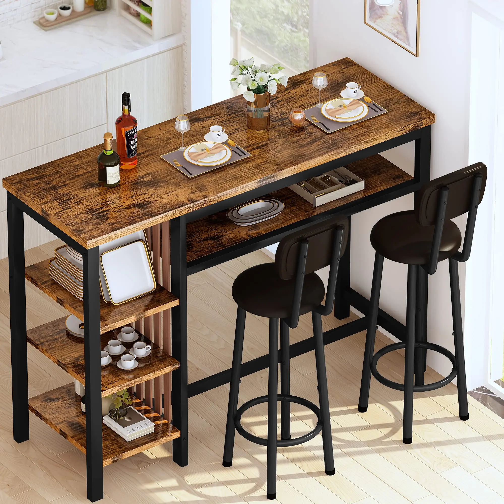 Dining Table Set Narrow Kitchen Bar Table Uhomepro Dining Table