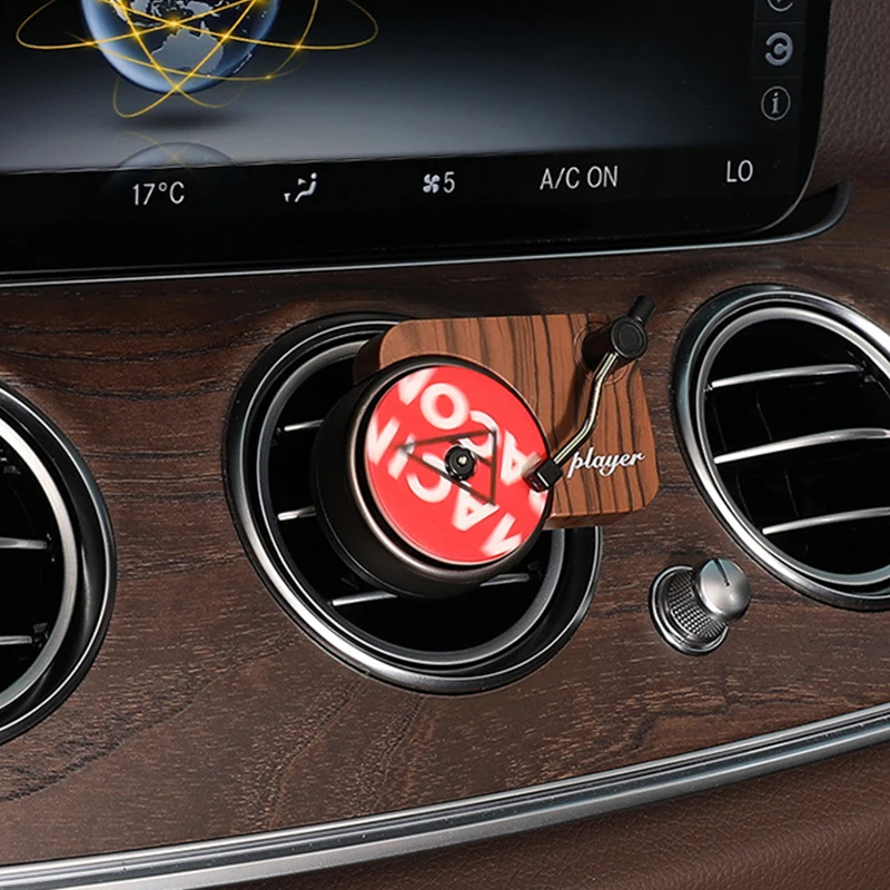 cooles design-plattenspieler auto parfüm plattenspieler auto duft lufter  frischer aroma im auto mit 3pcs ersetzen festes parfüm
