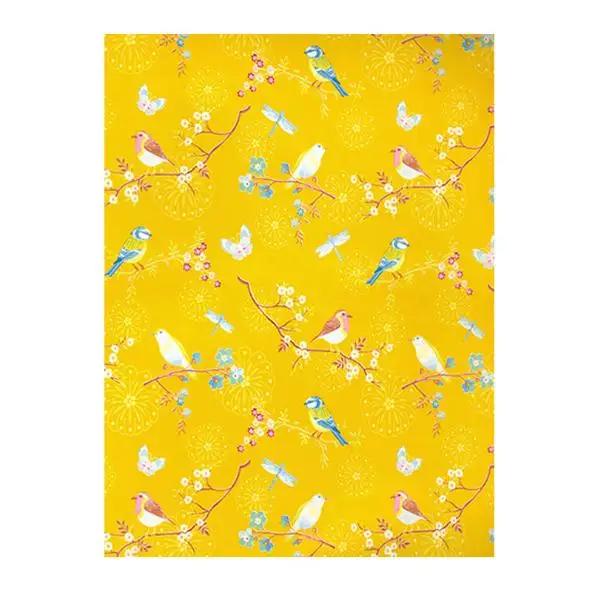 色の牧歌的なスタイルの壁紙partysu鳥と花の壁紙黄色の古典的な壁紙 Buy 壁紙 装飾壁紙 古典的な壁紙 Product On Alibaba Com