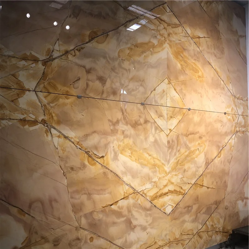 product flamenco roma impression yellow gold quartzite exotic stone slab for flooring and wall design-2