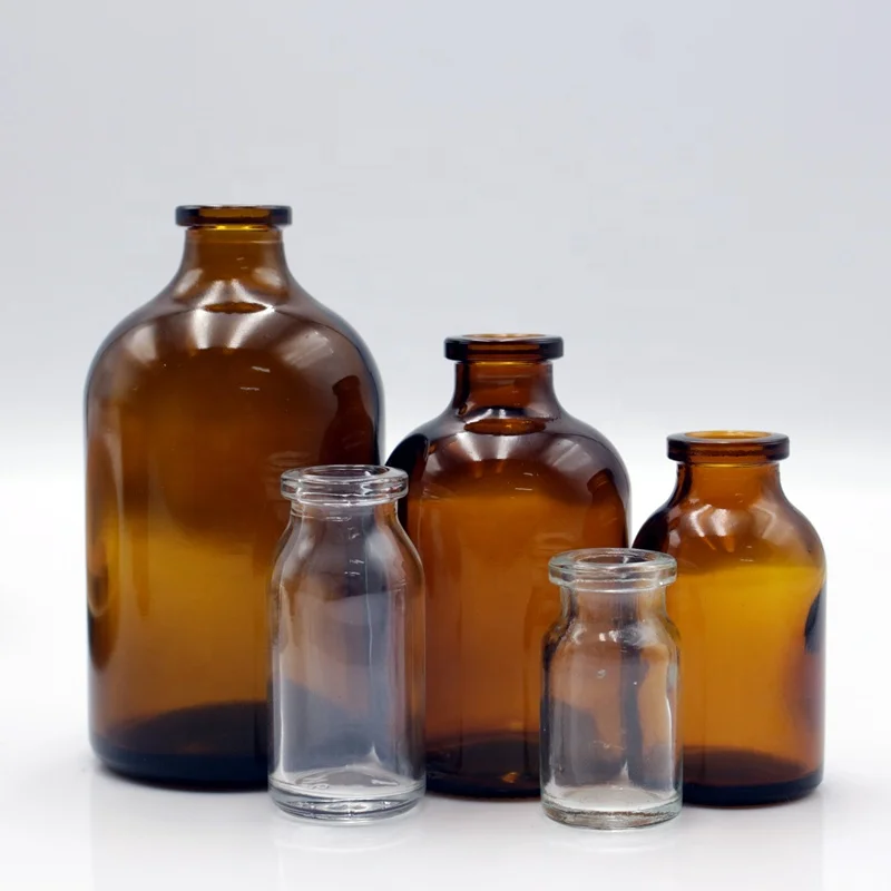 Wholesale 1/2OZ 1OZ 2OZ 4OZ 8OZ  cosmetic glass water bottle for liquid medicine glass medicine bottle