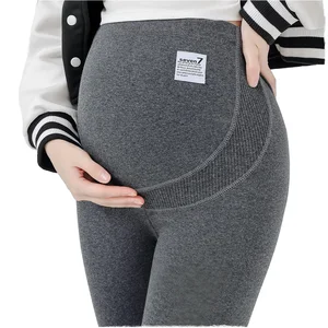 Maternity Pants Plus Size Cotton Belly Support High Waist Maternity Leggings Autumn and Winter Fleece Pants