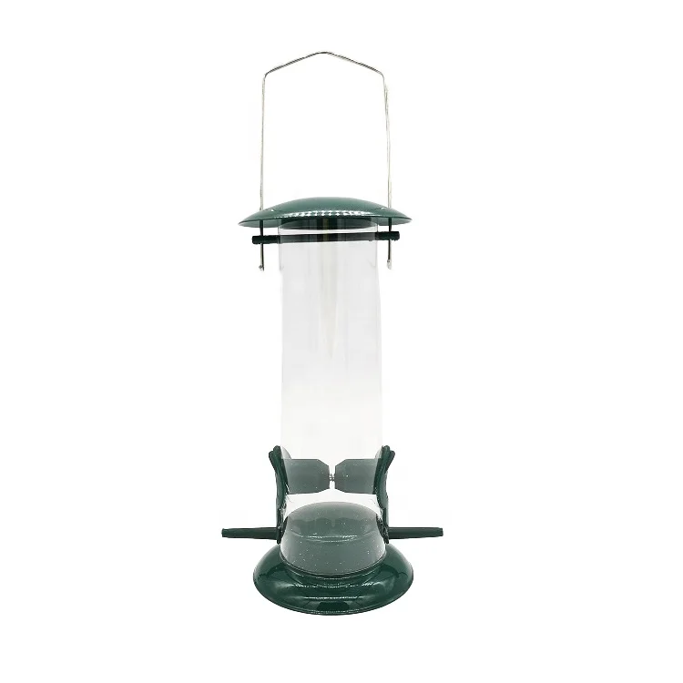 Plastic Outdoor Garden Wild Bird Feeder Hanging Plastic Tube ...