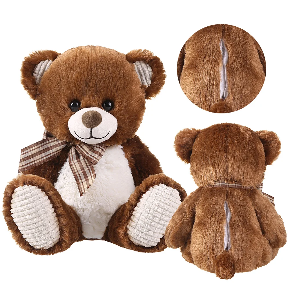 teddy bear with zipper compartment