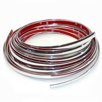 Silver Soft PVC Chrome Moulding Car Door Protector Stickers Trim Lines Anti-Collision Tape Door Edge Guard Plate Bright Tape