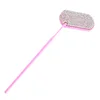 Miroir carré orné de diamants-barbie rose