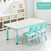 MMint green wood grain desktop-1 table 2 chairs