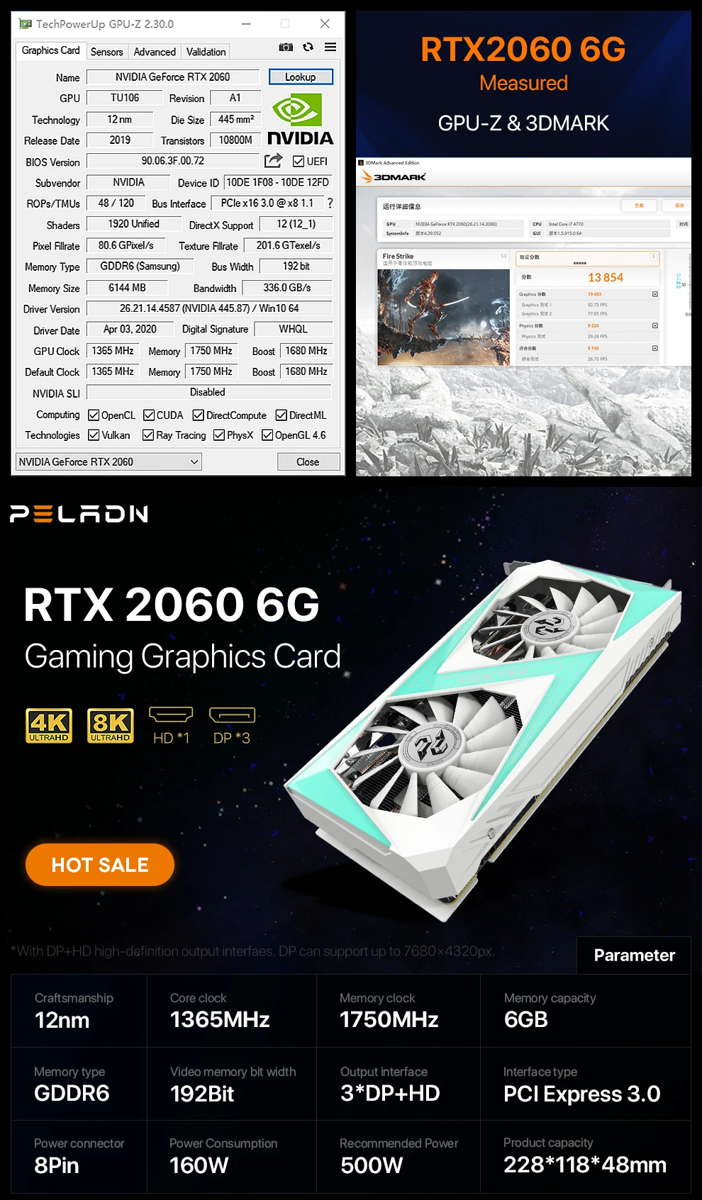 NVIDIA RTX 2060 6GB OEM High-Performance Graphics Card