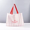 Bolsa de lona a rayas rojas