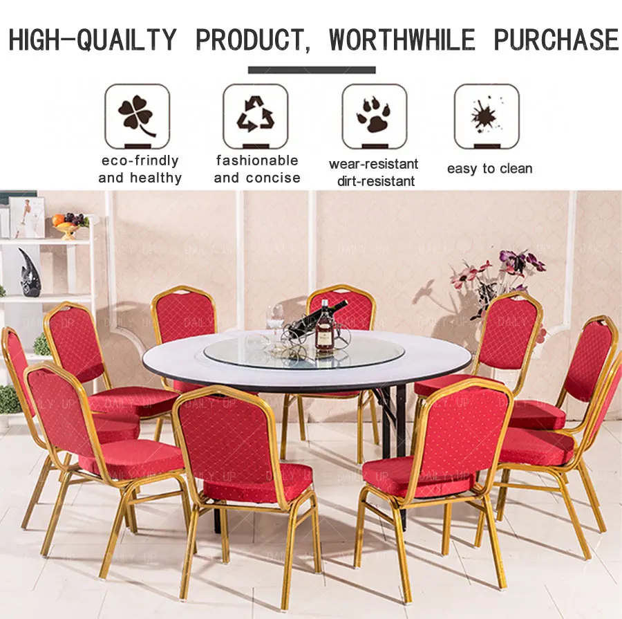 Factory Sale Stacking Banquet Chair Steel Frame And Classic Style Chair Low Price Stackable Hotel Chair For Wedding And Dining