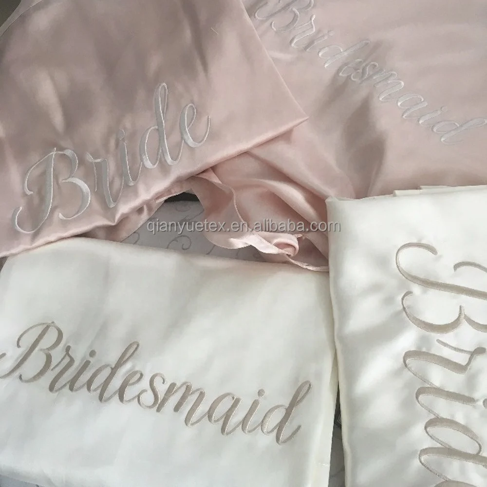 Custom With Print Embroidery Logo for Spa Wedding Bride Bridesmaids Bridal Party Silk Satin Kimono Women Robes Night Gown