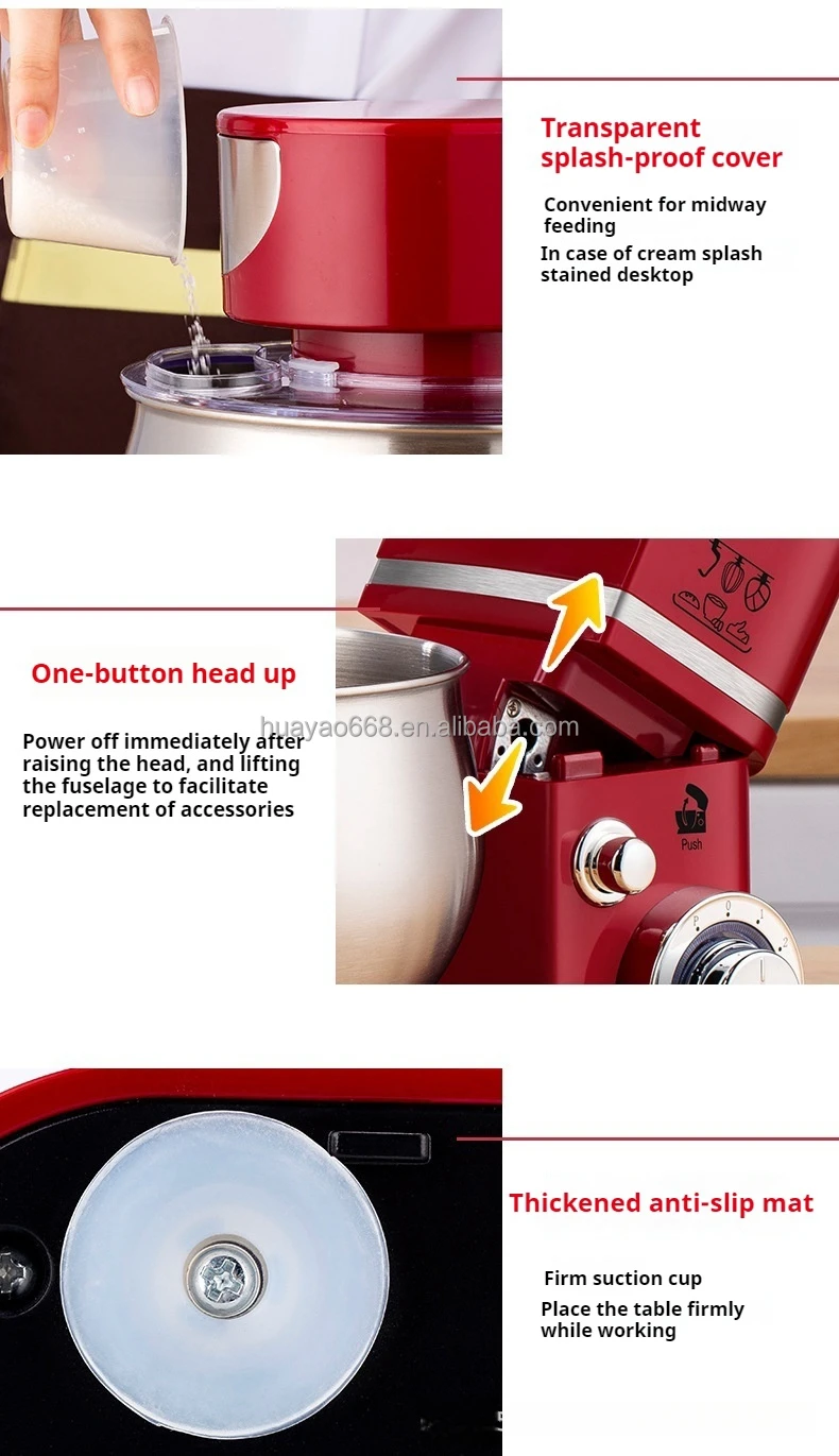 Professional 1000W Electric Stand Food Mixer 5L Planetary Food Mixersr Industrial Food Mixer Machine Blender Kitchen Appliances