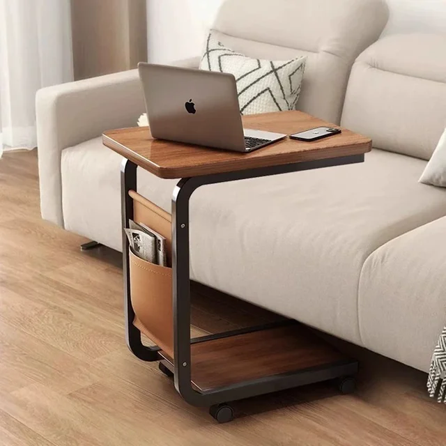 Modern Design Wooden Mobile Coffee Computer Desk for Home Use Living Room Furniture