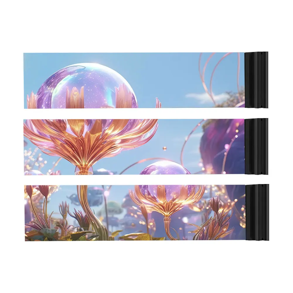 Led Holographic Invisible Transparent Screen Install on Glass Player 3d Video Led Film Screen Led Flexible Film Screen