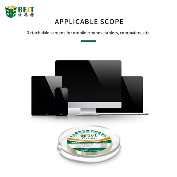 100m Ligne De Fil De Coupe De Molybdène 0.08mm - Outil Réparation Séparateur Écran LCD