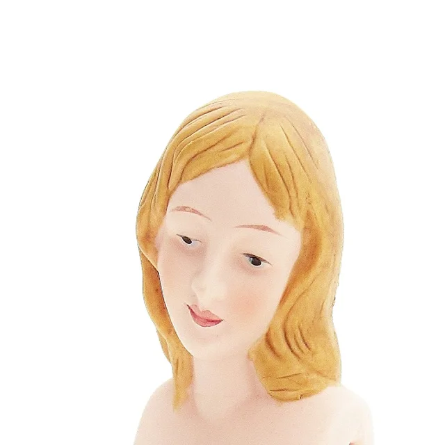 Ornamental Angel Customized Ceramic Doll Head Porcelain Vintage Angel Doll  Heads