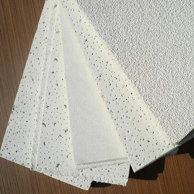 Modern Design Square Mineral Fiber Ceiling Tiles Ceiling Grid Waterproof Soundproof Fireproof Heat Insulation Smoke-Proof 5-Year