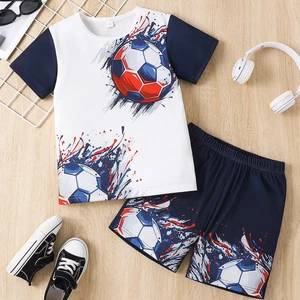 Casual Fashion Large Size Print Boys' Suit for Kids Teens & Babies Loose Quotation Outdoor Sports  Clothes for Kids