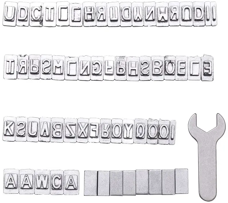 BBQ Barbecue Custom Metal Branding Iron with 55 X Letters and 8 Spaces ...