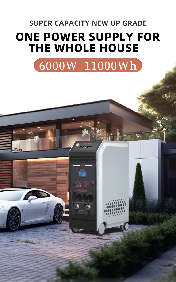 6000w Home Outdoor Storage 2in1 Application Portable Solar Generator