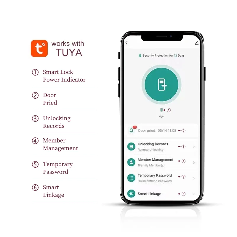 Горячая Распродажа! Смарт-замок с камерой из алюминиевого сплава Tuya App IC