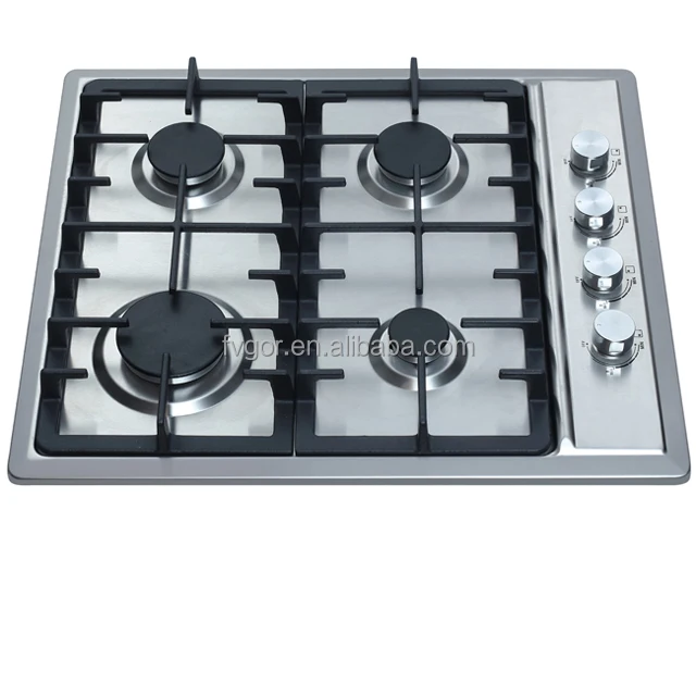 High Quality 4 Burner Gas Steel Blue Flame Built In Gas Stove With Cast