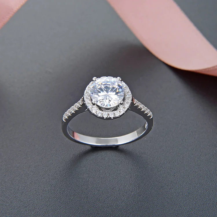 SIZE 6 - SILVER TONE RED PAVE CZ WIDE BAND WEDDING RING