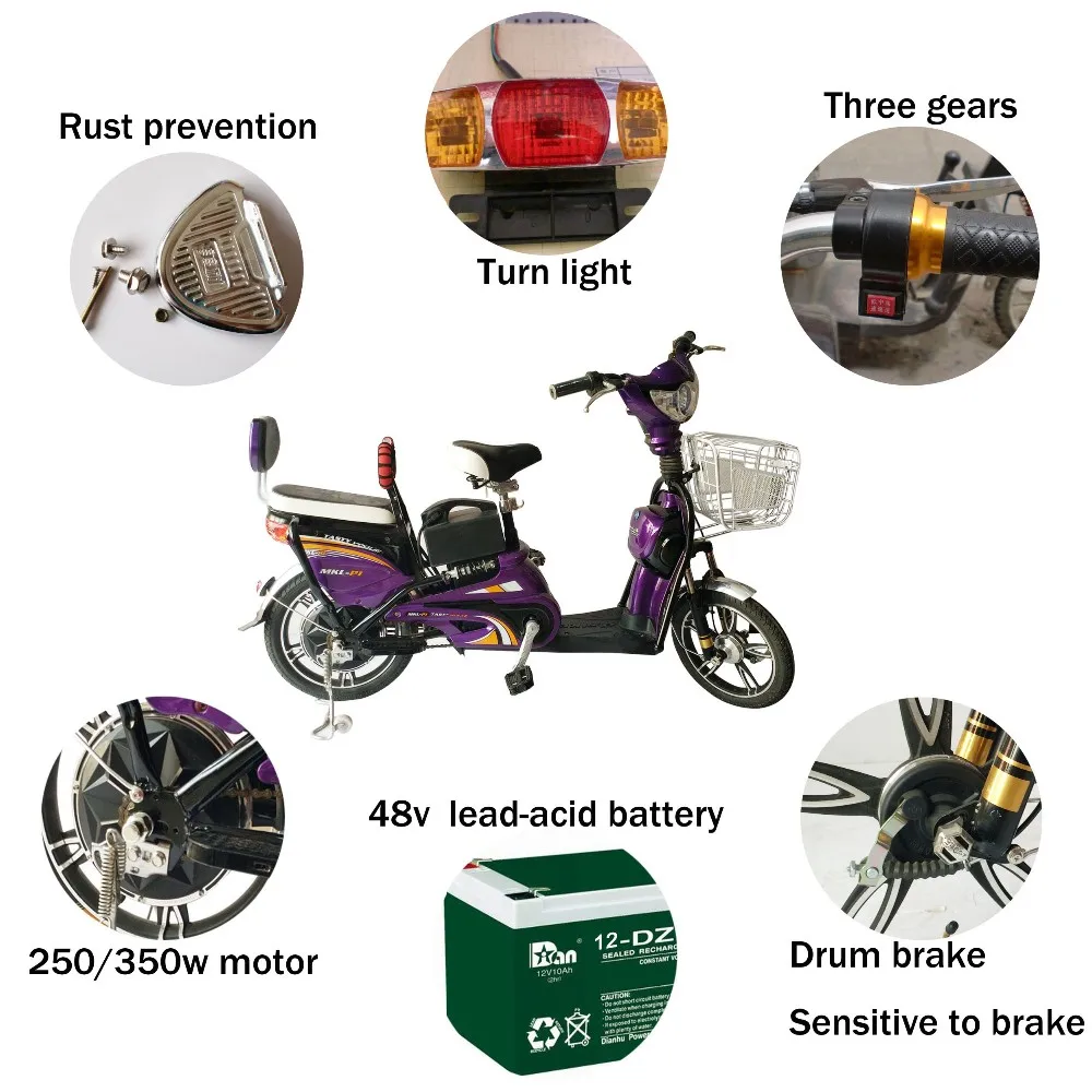 500W 48V Lead battery Electric city scooter for adult
