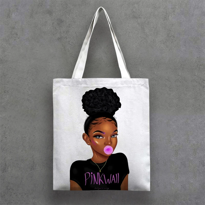 Fashion African Girl Woman Home New Design Art Tote Bag