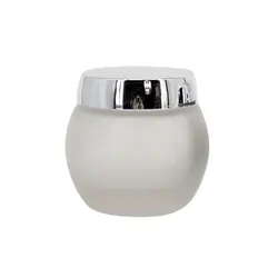 Empty 100g 150g Black White Gloss Cosmetic Packaging Pot Round Container Facial Cream Glass Jar With Lid