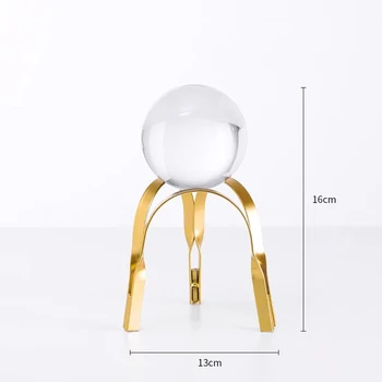 Crafts DIY Accessories Luxury Crystal Ball Interior Modern Table Arts Metal Knick-Knacks for Bedroom