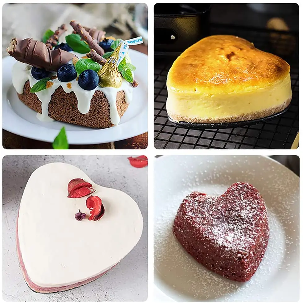 Bakeware Heart Shaped Springform Cake Pan with Removable Bottom Baking Mold For DIY Dessert Love Round Heart Square Shape