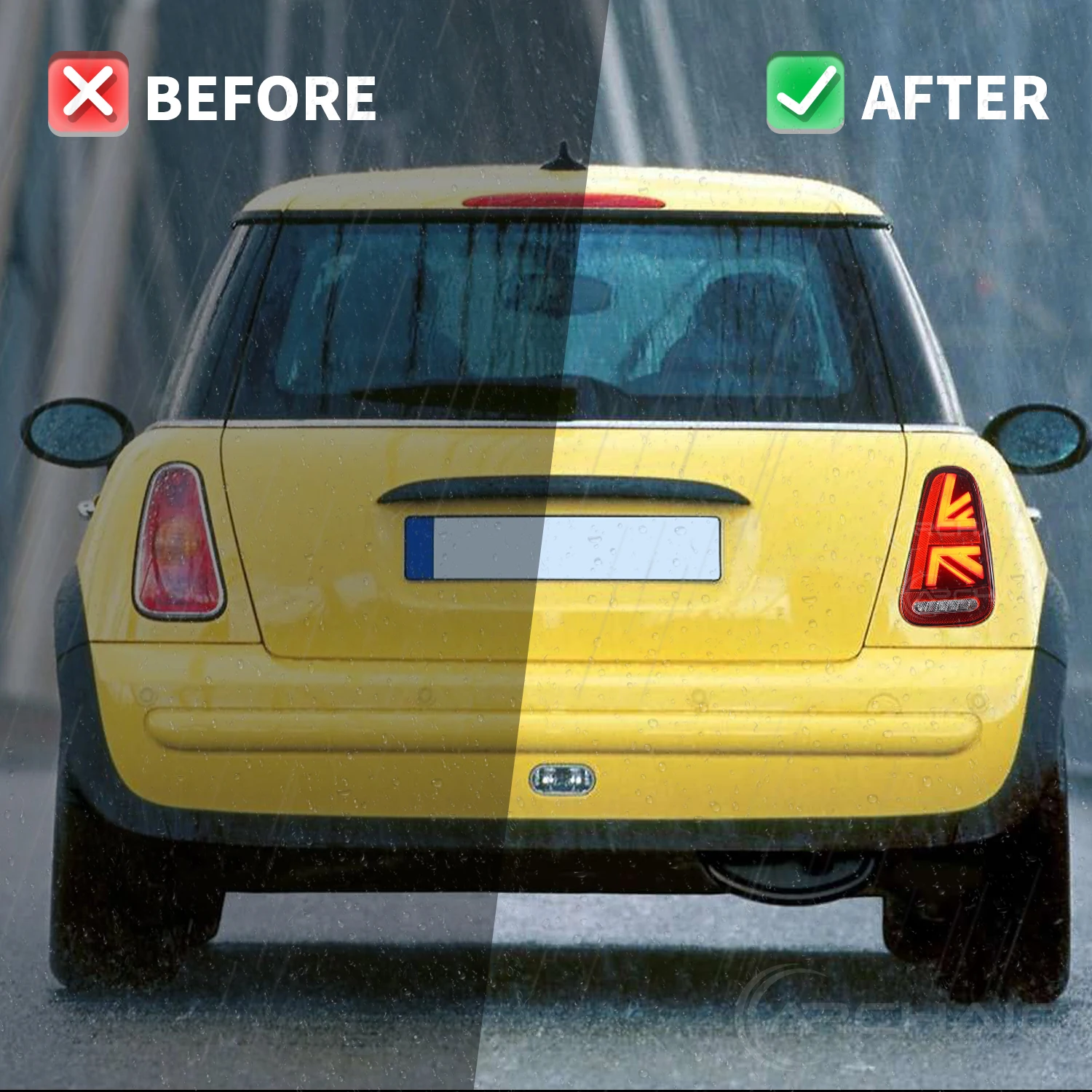 Feu arrière droit rouge et orange Mini One / Cooper R50/R53 2004-2006