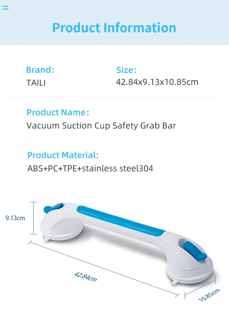 Top Rated Suction Grab Bar Antislipping Hand Handle Grip Safety
