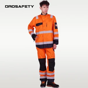 High Quality Mechanic Fire Resistant Safety Working Suit Pants Jacket Safety Anti Static Work Wear