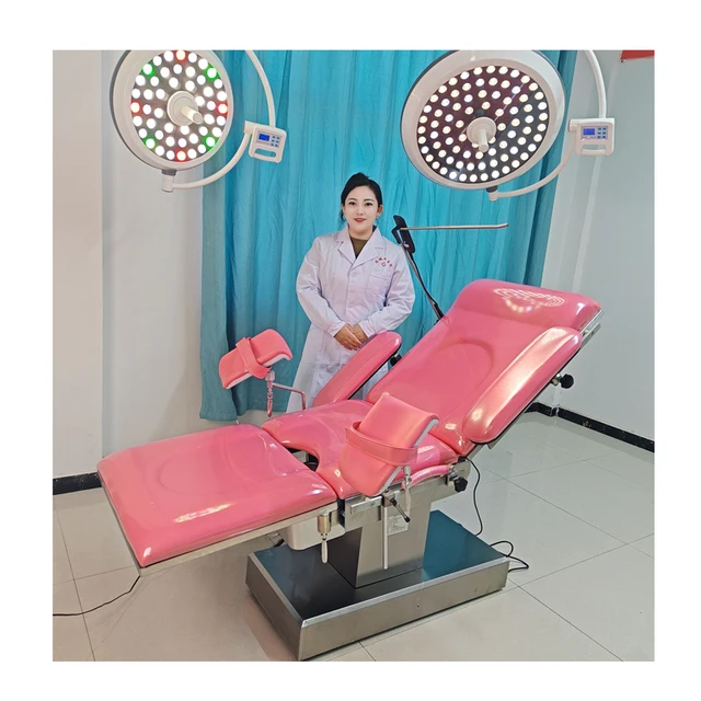 Electric Obstetric Delivery Bed Medical Operation Table in Steel Metal Plastic Material for Examinations