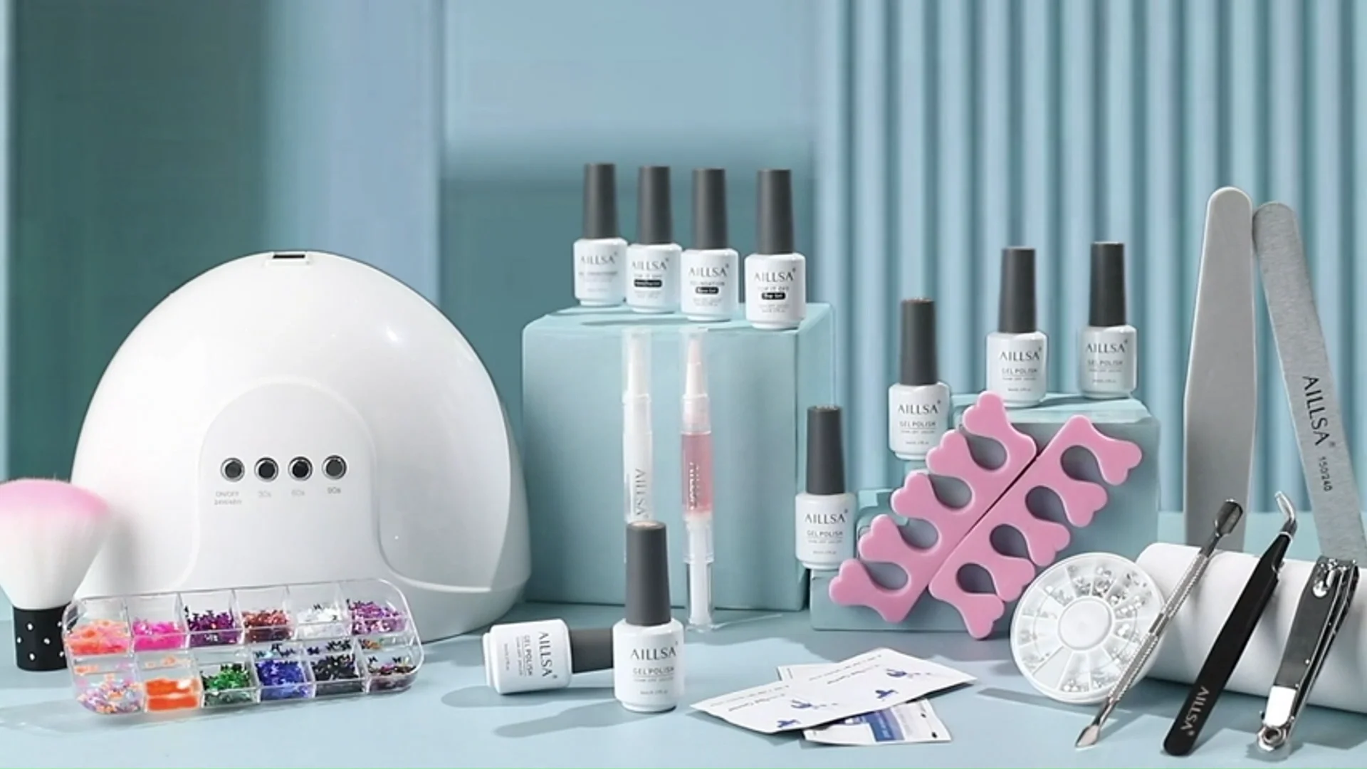 Aillsa White 48w Power Lampe Uv Long Use Uv Led Nail Lamp And Gel Nails